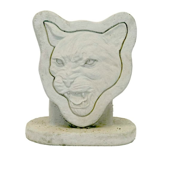 Solid Rock Stoneworks Panther Plaque Stone Concrete Statue, 15" Tall, Unfinished