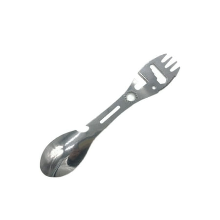 

ELFINDEA Vintage Compact Camping Tools Spoon fork Knife Bottle Opener Stainless