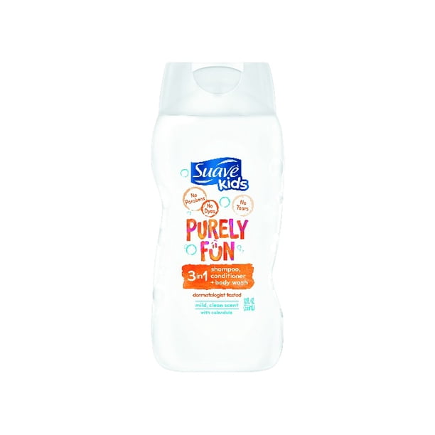 Suave Kids 3 in 1 Shampoo Conditioner Body Wash Purely Fun Moisturizing
