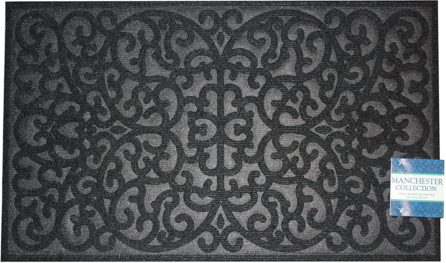 Doormats Welcome Mat Rubber Back Outdoor/Indoor Entryway Rug Manchester 18"x30" - Picture 8 of 9