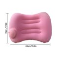 thumbnail image 4 of Advancent Vuelo almohada inflable cuello espalda cintura resto PVC flocado viaje portátil cojín de aire, azul carpas rosado rojo, 4 of 6