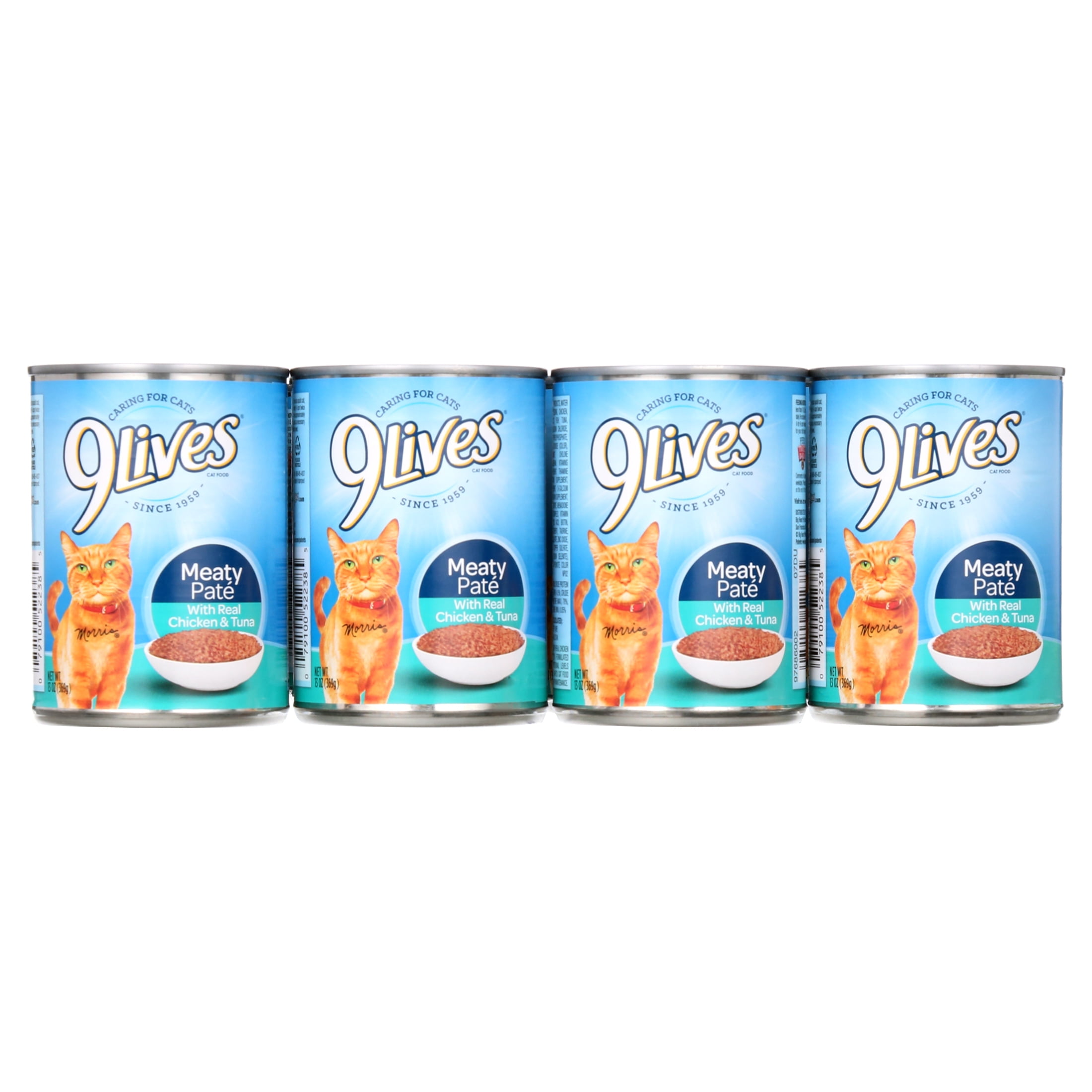 (2 pack) 9Lives Meaty Paté with Real Chicken & Tuna Wet Cat Food, 13-Ounce, 12 Count