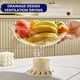 thumbnail image 4 of Contenedor de frutas de estilo europeo - Elegante bandeja de exhibición de bocadillos de plástico PET para mesa de centro de sala de estar - Blanco Cesta de drenaje de 25,8x13,5x12,8cm con bandeja, 4 of 5