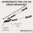thumbnail image 3 of Kings County Tools Tree Trimmer Loppers - Double Ratcheting Bypass Lopper, 3 of 15