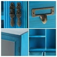 thumbnail image 4 of WASHWEPE Rustic Wall Storage Cabinet Blue Wooden Organization for Office Use 1Pack, 4 of 8
