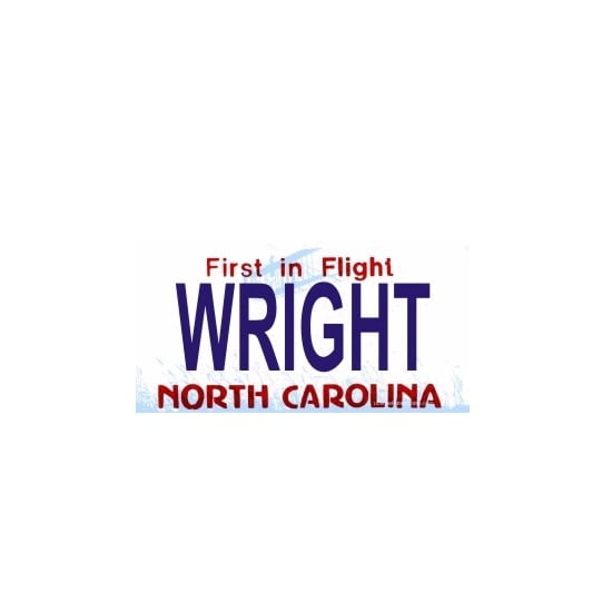 Design It Yourself Custom North Carolina Plate. Free Personalization on Plate
