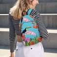 thumbnail image 5 of Naloa Tropical Jungle Flamingo Print Durable Canvas College Rucksack,Laptop Excursion Backpack,Travel Notebook School Backpack,Bookbag For Men Women, 5 of 5