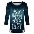 thumbnail image 4 of Elegante blusa de manga tres cuartos con cuello redondo retro para mujer con estampado de Pascua y manga tres cuartos OAVQHLG3B Store  lin121212, 4 of 4