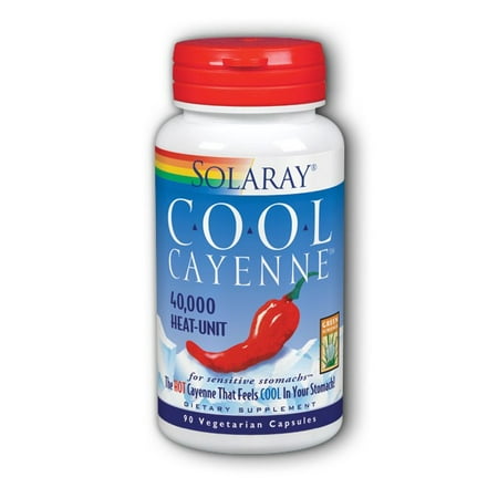 Solaray Cool Cayenne 600 mg Capsules, 90 Ct