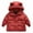 Red, variant on HAiming Toddler Baby Boys Girls Winter down Padded Coat Solid Long Sleeve Hooded Zipper Jacket Thicken Warm Outwear