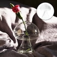thumbnail image 4 of 2x Mushroom Shaped Glass Vase Lovely Transparent Hydroponics Plant Vase Crafts Decor for Home Office Living Room - Flat Mouth, 4 of 7