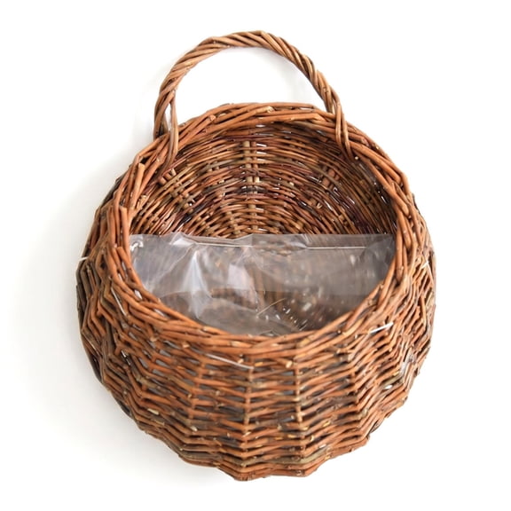 Hanging Wicker Basket, Decorative Wall Rattan Basket for Front Door, Farm
