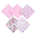 thumbnail image 4 of SPRING PARK 5Pcs 50cmx50cm Mixed Color Quilting Square Mix Cotton Fabric Patchwork Cloth for DIY Craft Sewing, 4 of 6