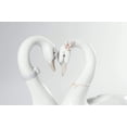 thumbnail image 3 of LLADR Swan Couple White Heart Glossy White Porcelain Figurine. Heart-Shaped Porcelain Swan Figurine., 3 of 4