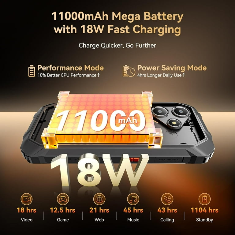 OSCAL Marine 2 Rugged Phone (2025),11000mAh Rugged Smartphone, NFC