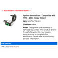 thumbnail image 2 of Ignition Immobilizer - Compatible with 1998 - 2002 Honda Accord 1999 2000 2001, 2 of 2