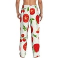 thumbnail image 3 of Picia Fresh Red Tomato Mens Soft Woven Cotton Elastic Waistband Sleep Pajama Pant Lounge Sleep Pant With Pockets And Drawstring-X-Large, 3 of 9