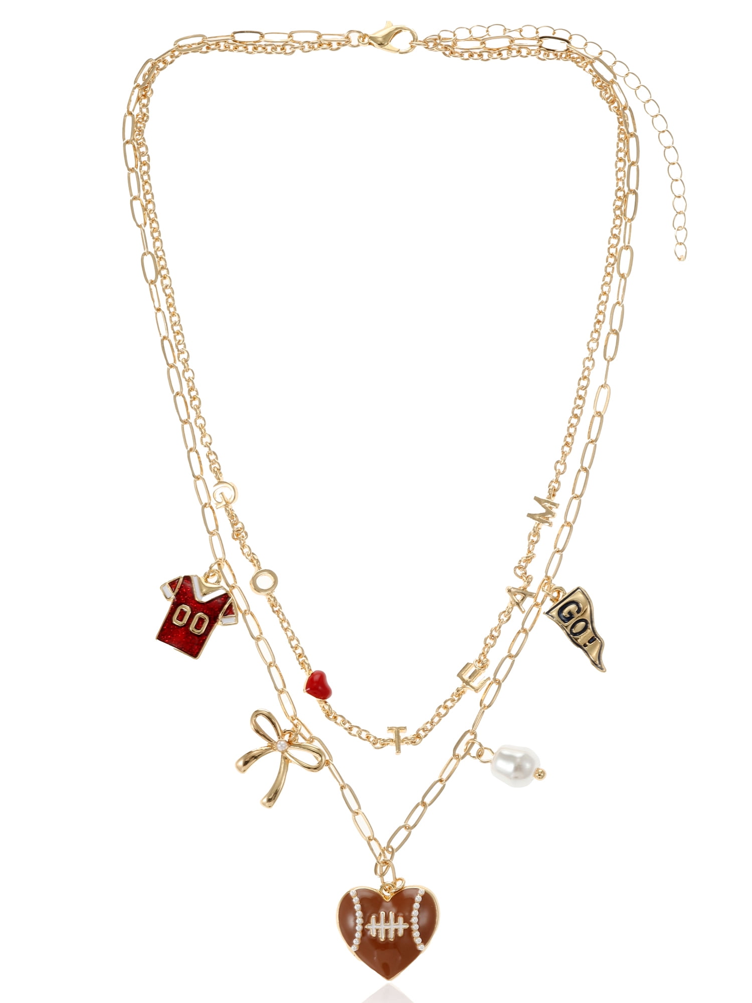 Packed Party Go Team Double Charm Necklace