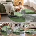 thumbnail image 5 of Green Ombre Round Area Rug 6 FT, Non Slip Bedroom Rugs, Farmhouse Abstract Mottled Texture Art Washable Soft Circular Carpet Non-Shedding Floor Mat for Kitchen Dining Room Home Office Kids Room, 5 of 8