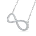 thumbnail image 2 of DGOLD Collier Infini Délicat en Or Blanc 10kt avec Diamant Rond pour Femmes (1/5 cttw), 2 of 3