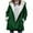 A Green, variant on VEKDONE 2025 Clearance Coats for Women Women Fuzzy Fleece Lined Jackets Parka Plus Size Winter Warm Coats Lapel Horn Button Down Furry Outerwear
