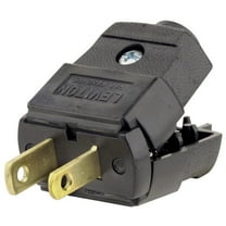 Leviton 101-EP 15 Amp, 125 Volt, Residential Grade, Polarized, Non-Grounding Plug, Black - 20 Pack