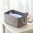 thumbnail image 4 of Thewarmhome Cestas De Almacenamiento Grandes, Paquete De 2 Cubos De Almacenamiento De Tela Gris Para Cambiador De Bebé, Guardería, Sala De Estar, Sala De Juegos, Juguetes, Cestas De Almacenamiento Ple, 4 of 6