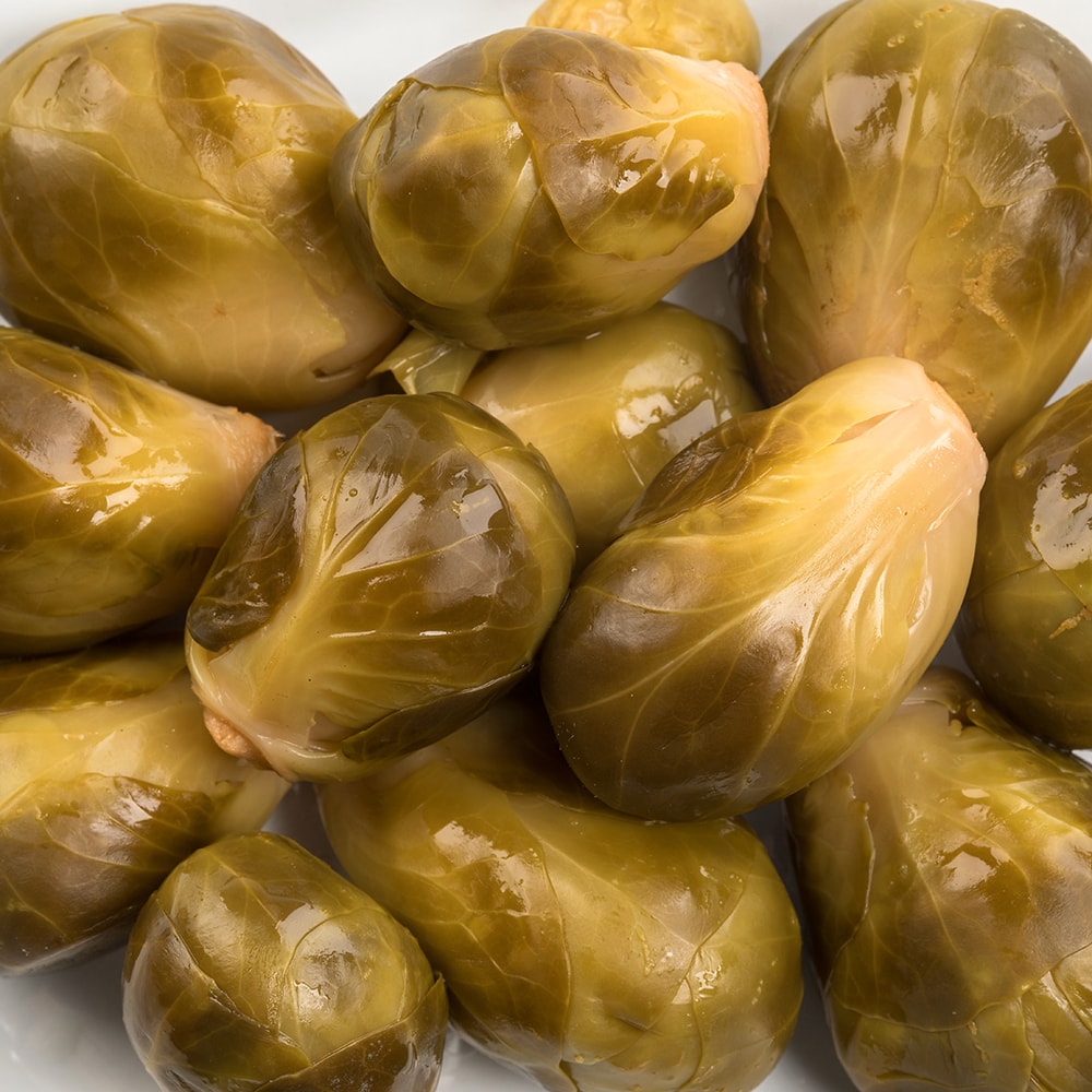 Amish Wedding Mild Pickled Brussel Sprouts, Two 16 oz Glass Jars