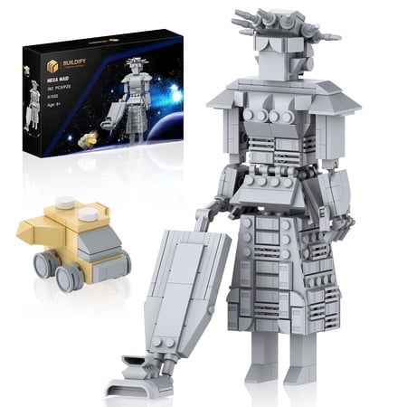Spaceballs Mega Maid Building Blocks Set with Mini Eagle 5, Space Movie Car Robot Model Building Kit, Holiday Birthday Toy Gift for Fans Adults Kids 8+