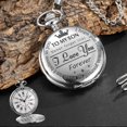 thumbnail image 2 of Pocket watch TO MY SON, Husband, GRANDPA engraved vintage quartz pocket watch pendant vintage pocket watch silver SON, 2 of 5