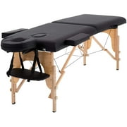 Table de massage lit de massage lit spa 84 pouces de long portable 2 pliant avec étui de transport table hauteur réglable salon lit visage berceau lit