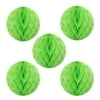 Wrapables® 6" Set of 5 Tissue Honeycomb Ball Party Decorations for Weddings, Birthday Parties, Baby Showers, and Nursery Décor, Light Green