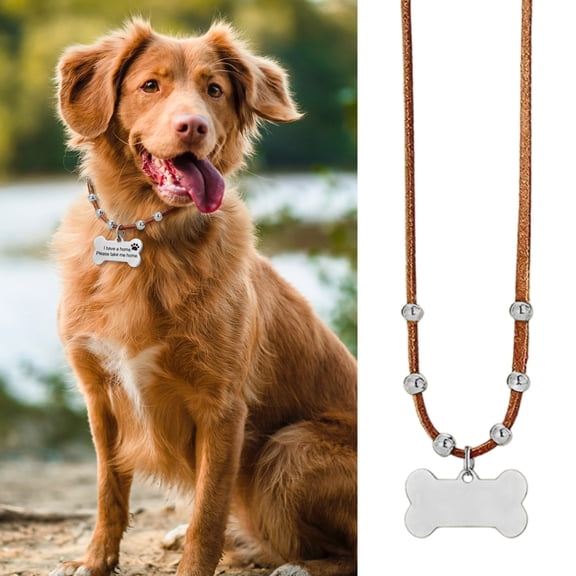 Horivan Personalized Stainless Steel Pet ID Tag for Dogs, Engraved Name and Phone Number, Waterproof Durable Collar Pendant for Outdoor Safety, Customizable Pet Accessories Gift