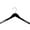 Black, variant on NAHANCO 17" Wooden Shirt Hanger, High Gloss Black (Pack of 100)