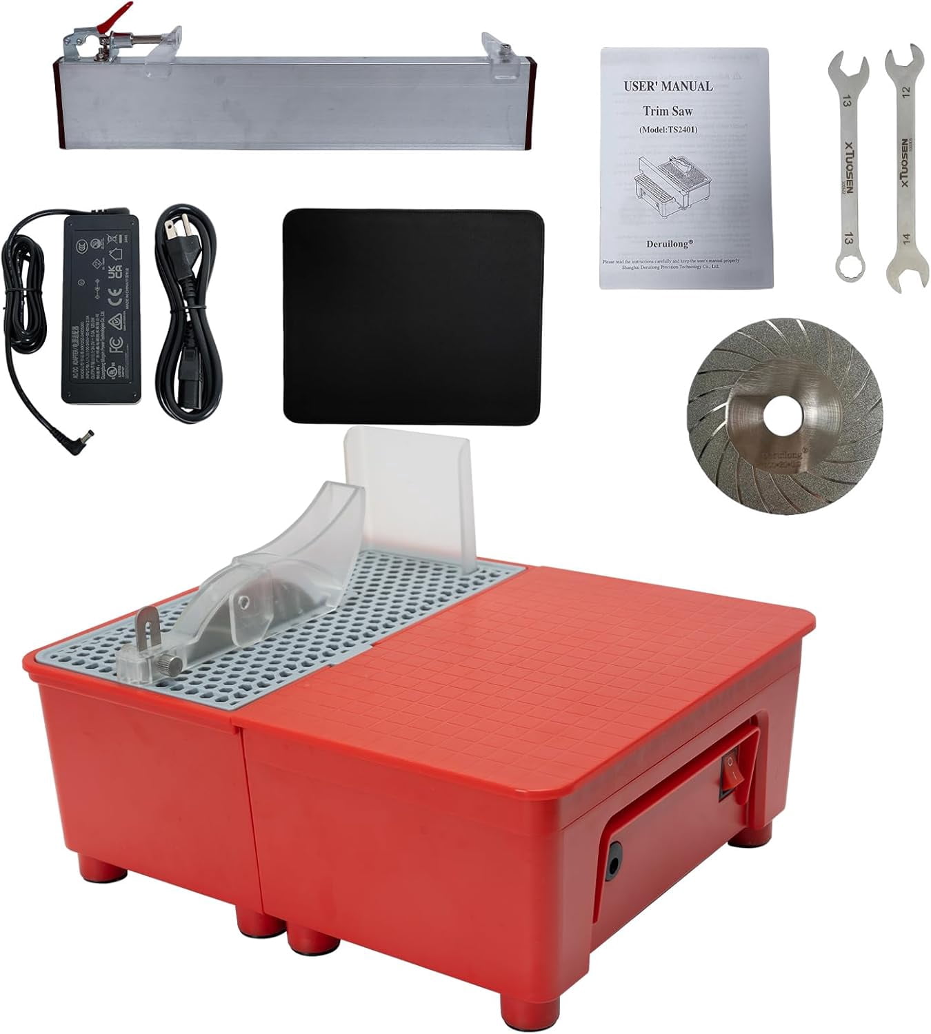 Trim Saw with diamond coated saw blade - Glass Bottle Cutter, Stone, Glass Cutting, Trimming, Sawing Machine for cutting glass and brittle hard materials cutting machine