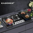 thumbnail image 5 of 36 inch Gas Cooktop with Griddle, Bulit-in Gas Stove Top with 5 Burner, NG/LPG Convertible Cooktops, 5 Burner Propane Cooktop with Thermocouple Protection, Stainless Steel, 5 of 6