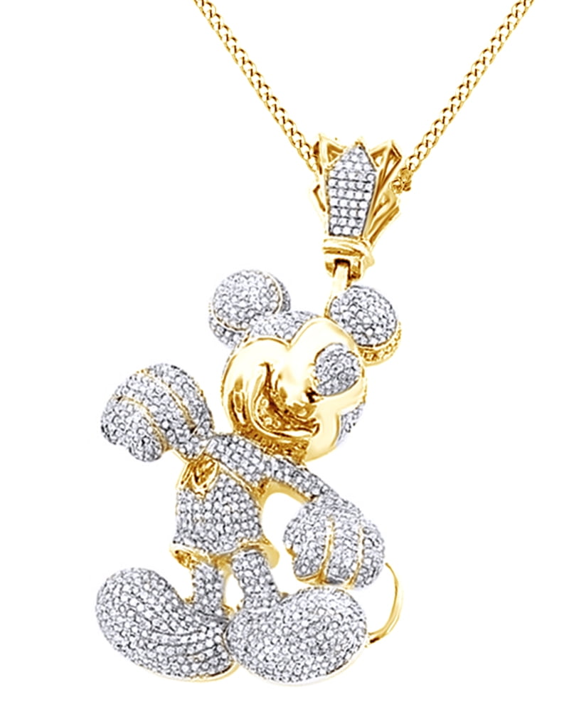 Round Cut Cubic Zirconia Mickey Mouse 