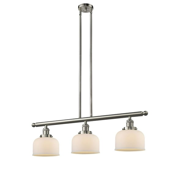 Innovations 3-LT LED Large Bell 36" Island-LT LED - Brushed Satin Nickel - 213-SN-G71-LED