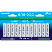 Panasonic Eneloop BK-3MCCA16FA Pre-Charged Nickel Metal Hydride AA Rechargeable Batteries, 16-Battery Pack