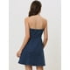 thumbnail image 4 of Mini Vestido de Mezclilla de Tubo sin Mangas para mujer Vestido Vaquera Azul XL, 4 of 5
