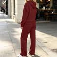thumbnail image 4 of Aofany Womens Two Piece Matching Outfits Workout Sets Casual Long Sleeve Zip Up Hoodie Sweatshirt Jacket & Long Sweatpants Fall Winter Tracksuit Set, 4 of 4