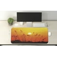 thumbnail image 2 of Birds Computer Mouse Pad, Bulrushes Against Sun Rays over Sky in Sunset with Flying Bird Theme Wildlife Image, Rectangle Non-Slip Rubber Mousepad X-Large, 35" x 15", Yellow Red, by Ambesonne, 2 of 2
