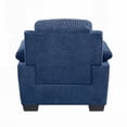 thumbnail image 3 of Modern Blue Textured Fabric Single Chair 37"x35.5"x35"H with Solid Wood Frame, 3 of 10