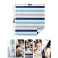 thumbnail image 4 of Blue Grey Striped Cloth Napkins Set of 6 Reusable Dinner Napkins, Farmhouse Stripes Simple Art Cocktail Napkin Washable Table Napkins for Wedding/Holiday Party/Baby Shower 20"x20", 4 of 7