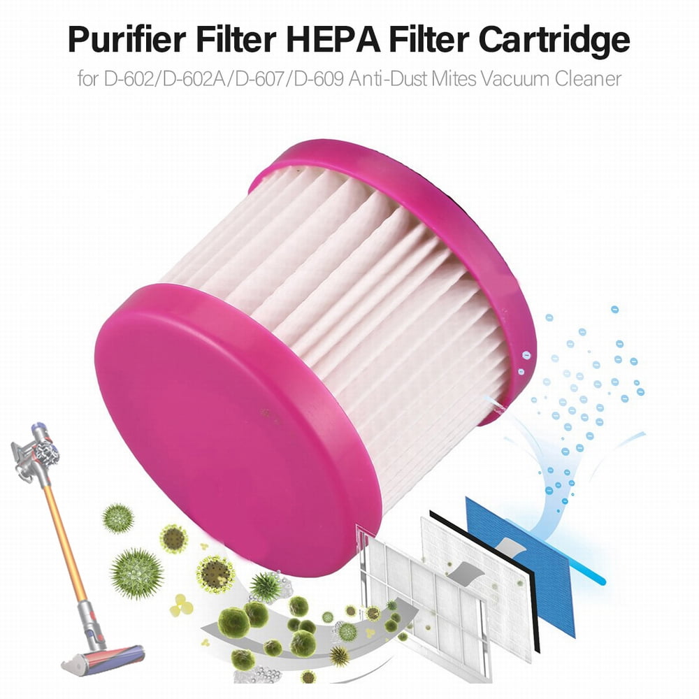 Purifier Filter HEPA Filter Cartridge for D602/D602A/D607/D609 AntiDust Mites Vacuum