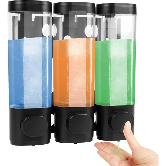 Senya Shower Soap Dispenser - 3 in 1 Wall Mounted Shampoo Conditioner Lotion Dispenser