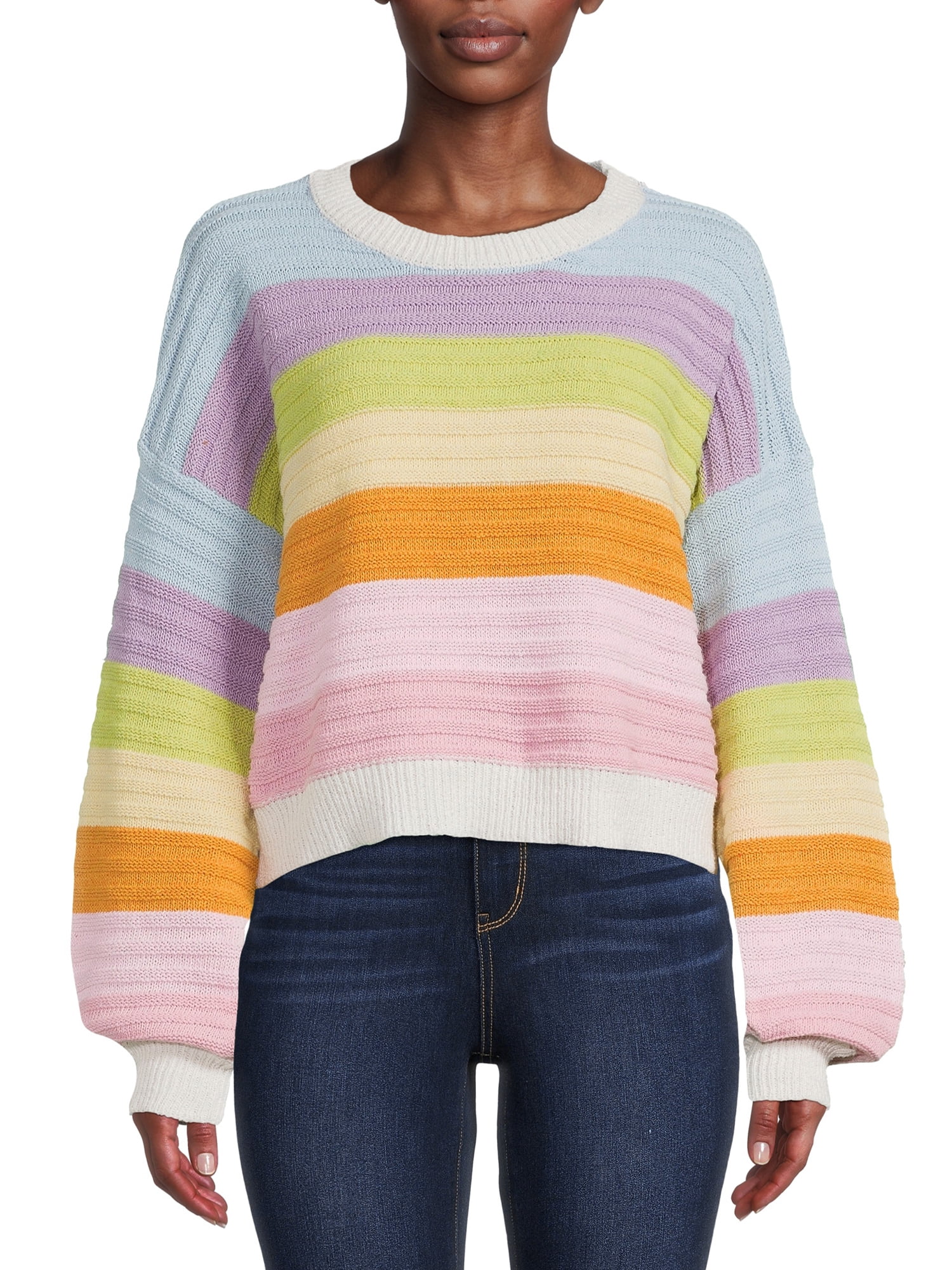 Rainbow Pullover Sweater - Walmart 