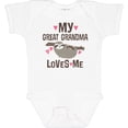 thumbnail image 3 of Inktastic My Great Grandma Loves Me Girls Baby Bodysuit, 3 of 5