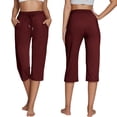 thumbnail image 2 of Women's Pants Wide Leg Baggy Pants Capris Pants Casual Outfits Comfortable Pants Cute Pants for Women, 2 of 5