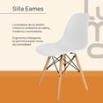 thumbnail image 3 of Set de Comedor Mesa Transparente con vidrio + 4 Sillas Eames blanco, 3 of 8